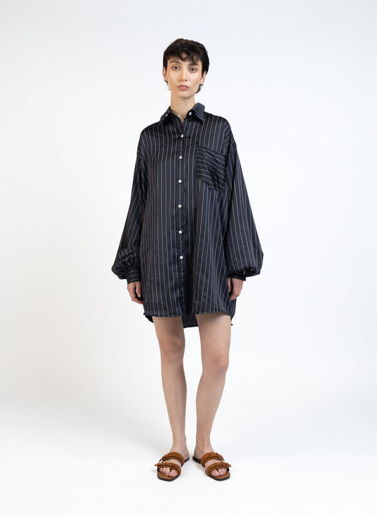 Oversized Shirt/Navy White