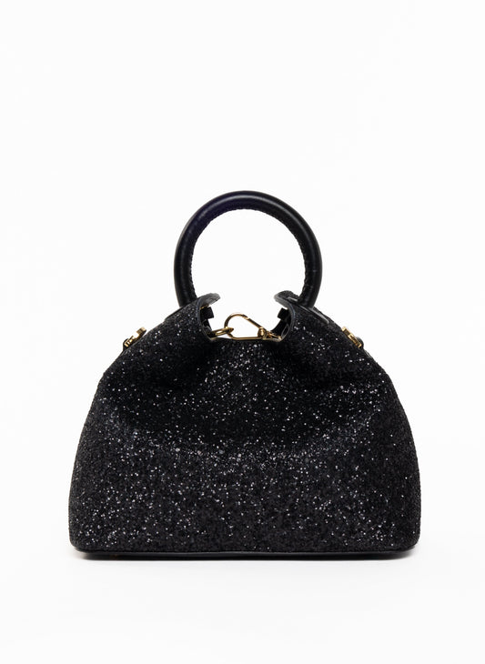 Baozi Glitter/Leather Black