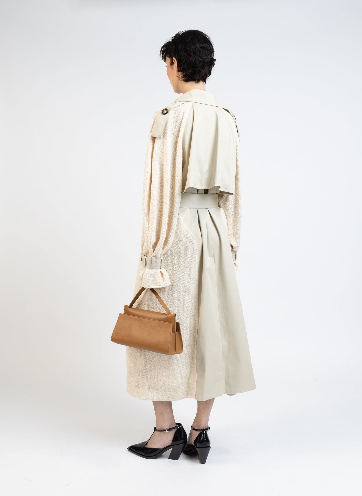 Double Breasted Trench Coat/Beige