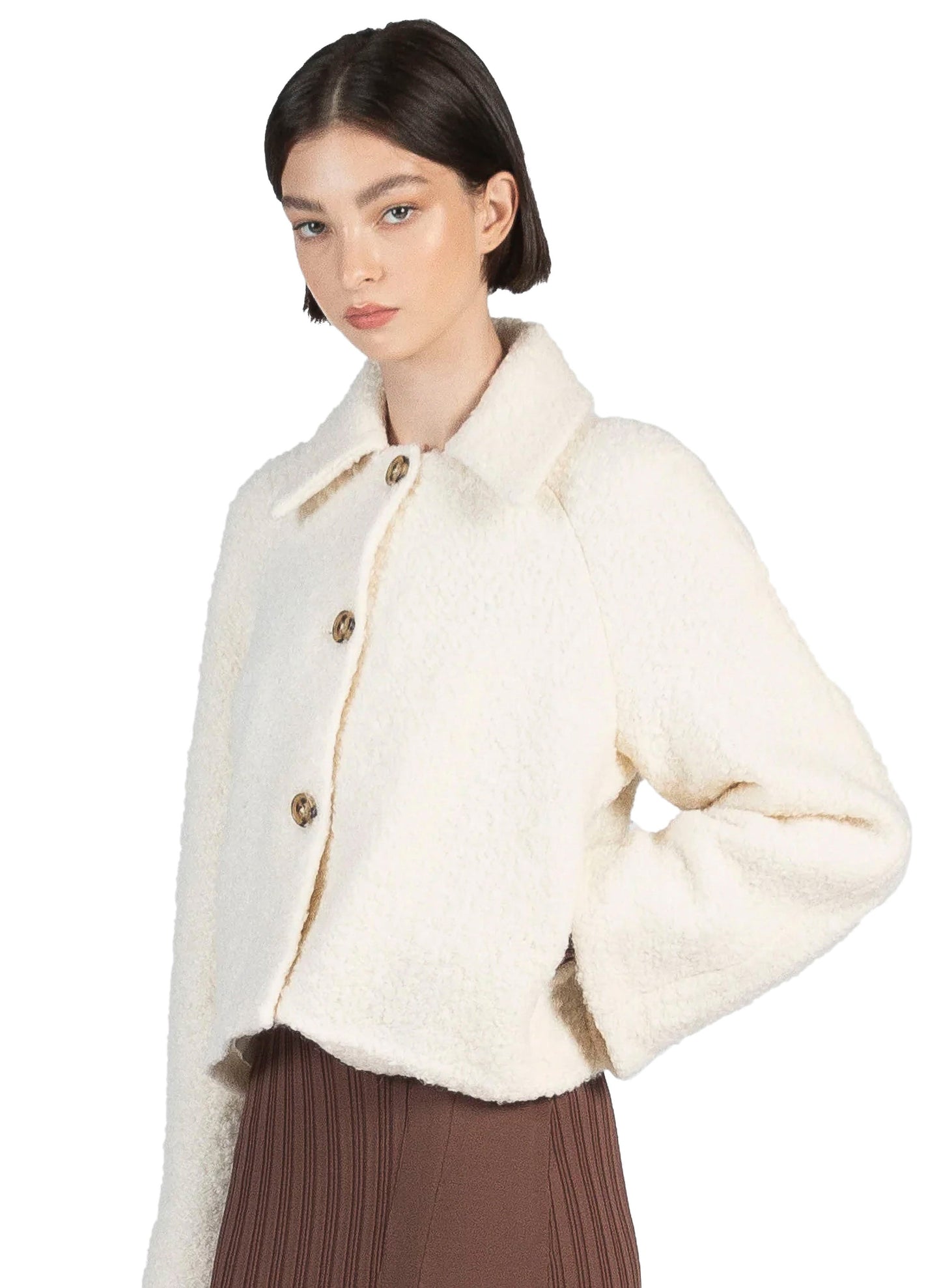 Bouclé Jacket Off-White