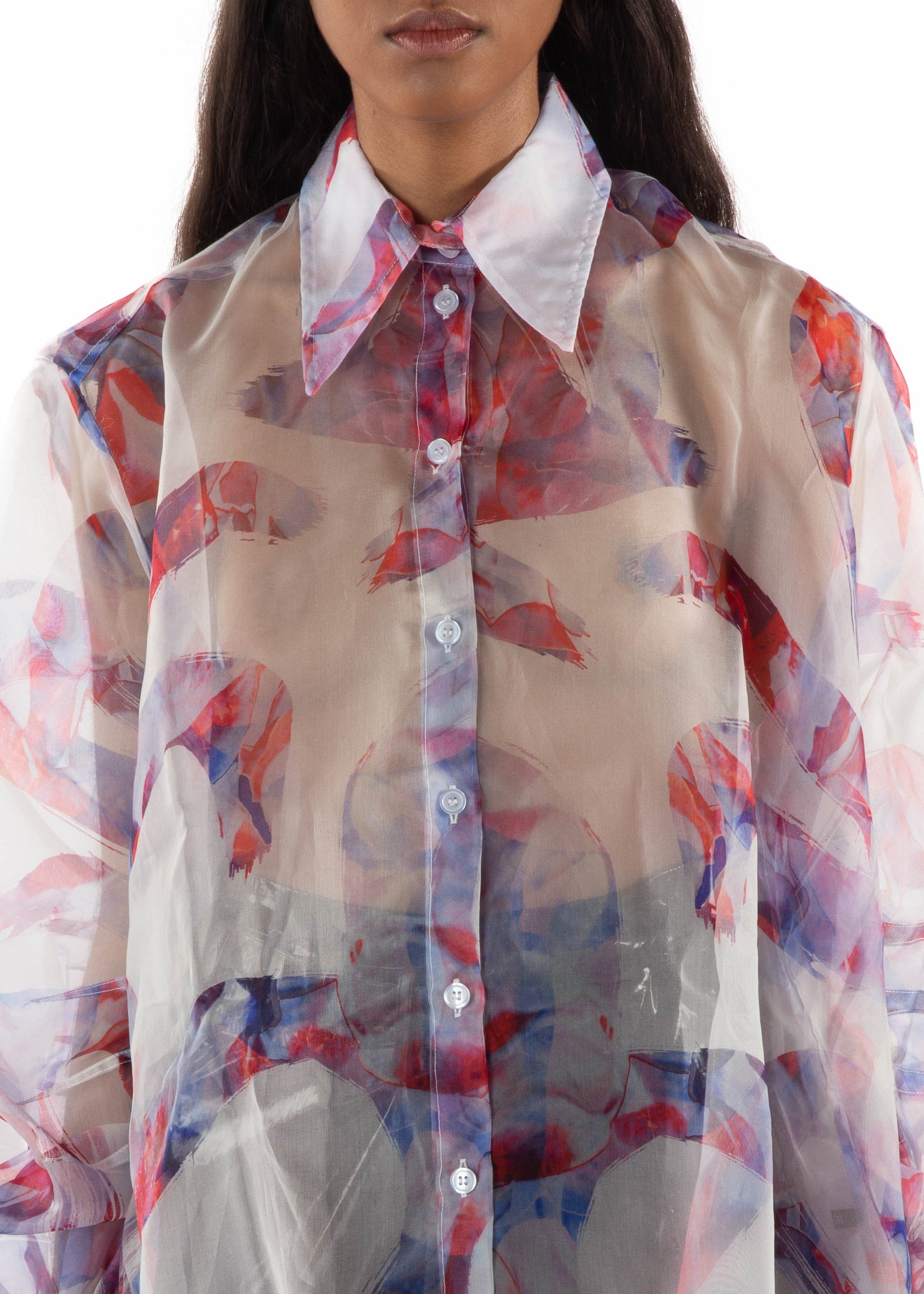 Organza oversized shirt