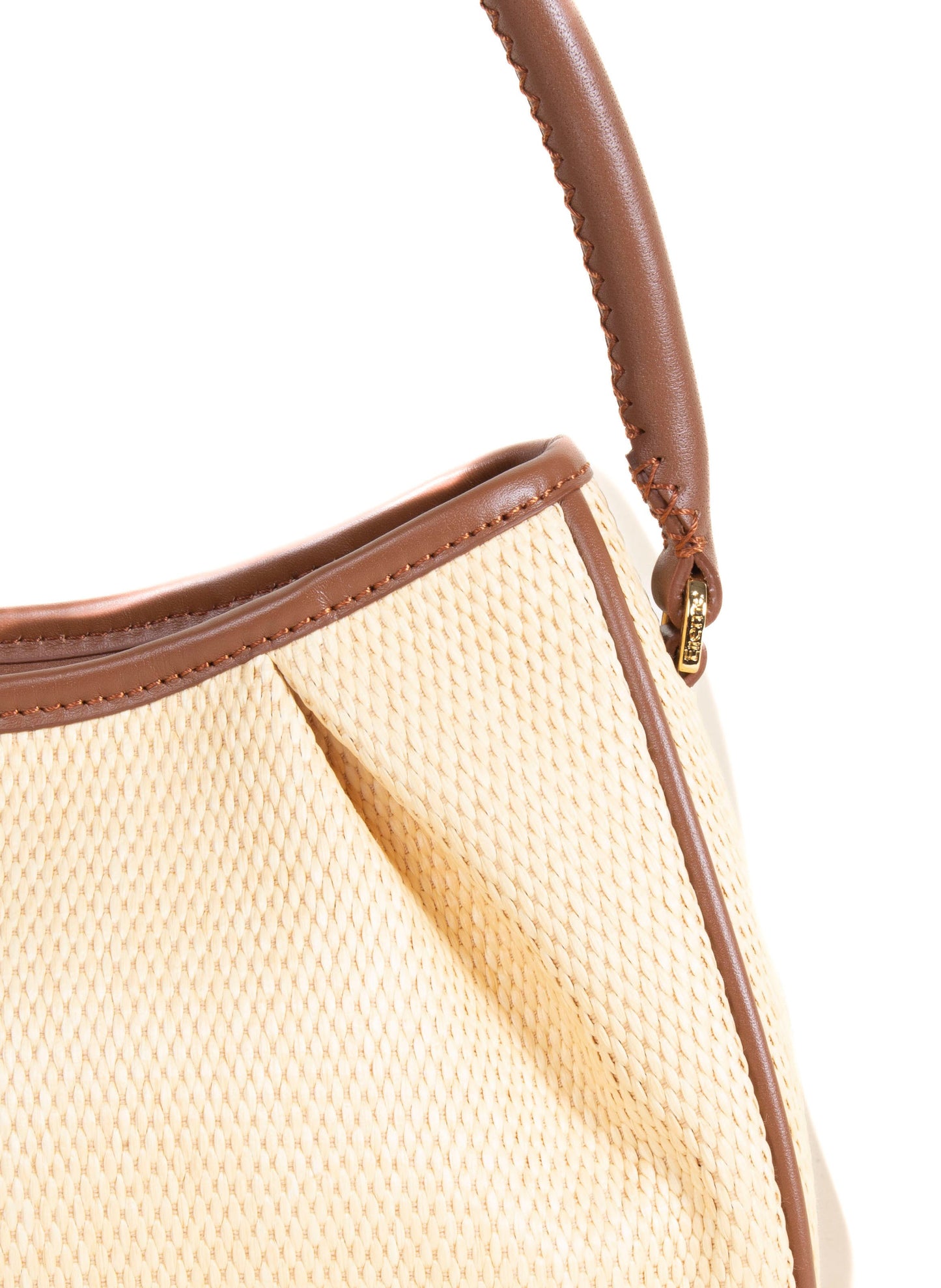 Dimple Raffia/Leather Natural/Cognac