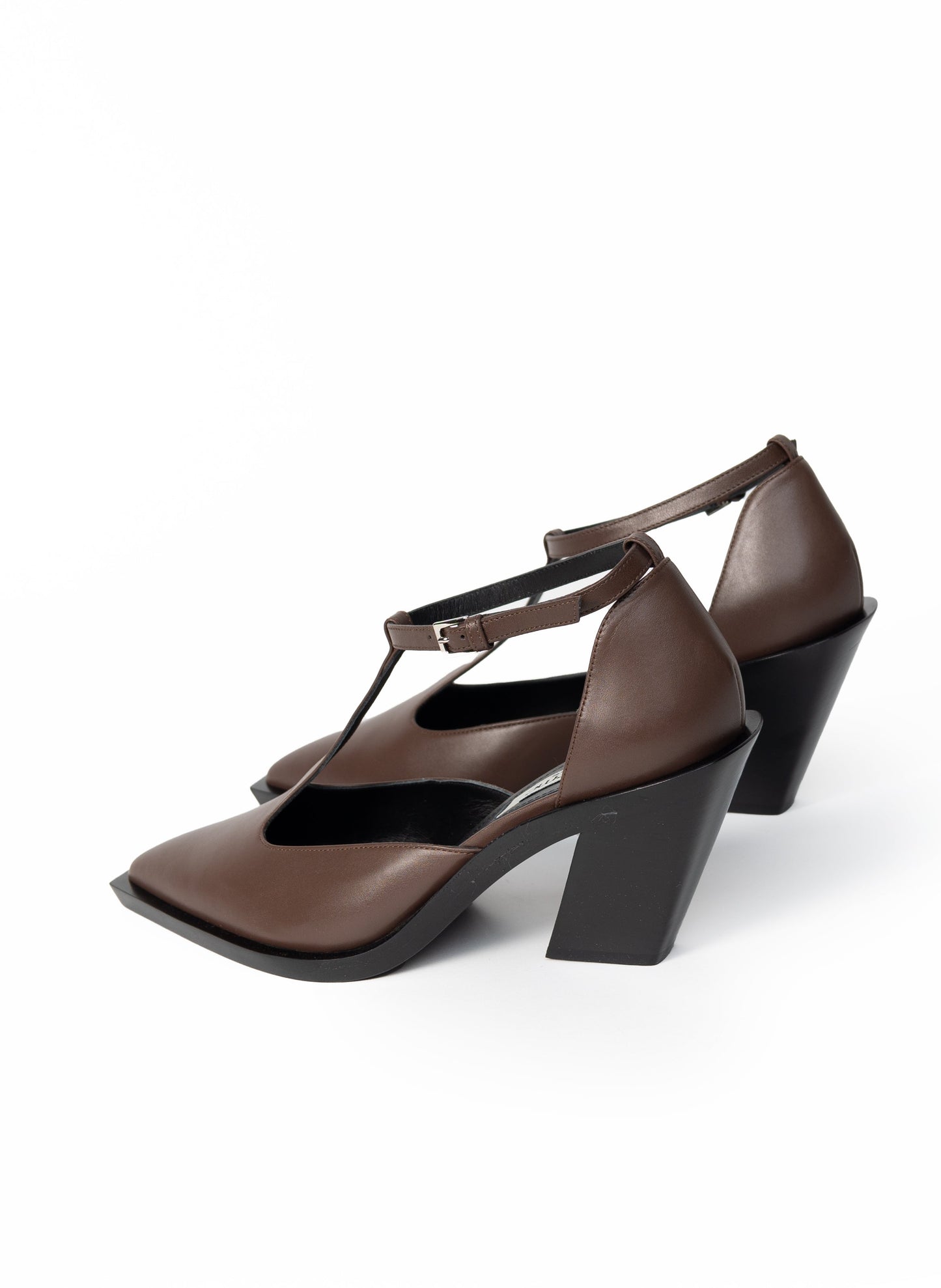 Eclair T-strap Mary Jane Brown