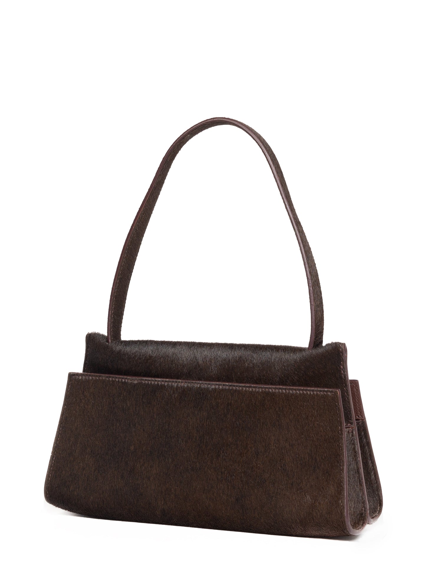 Long Papillon Calf Leather Dark Brown