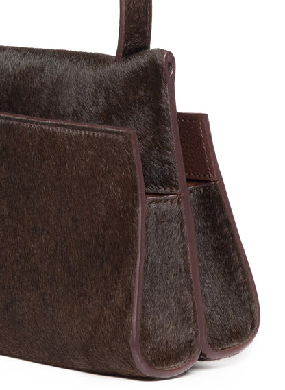 Long Papillon Calf Leather Dark Brown