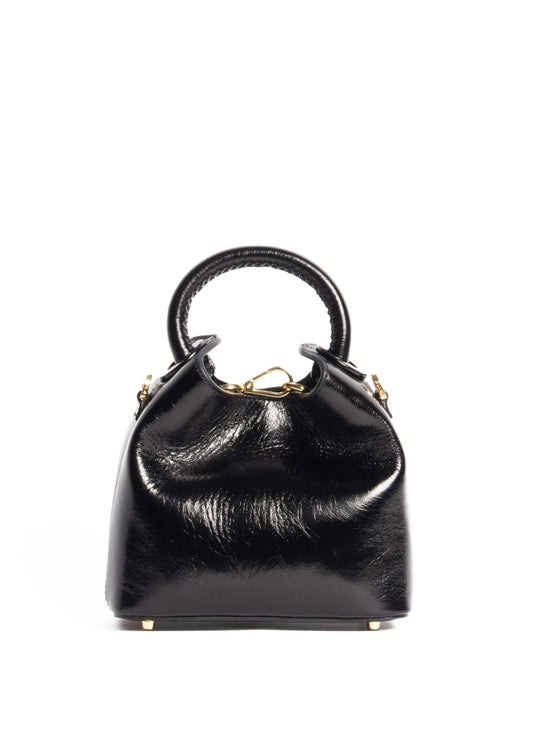 Madeleine Crinkled Leather Black