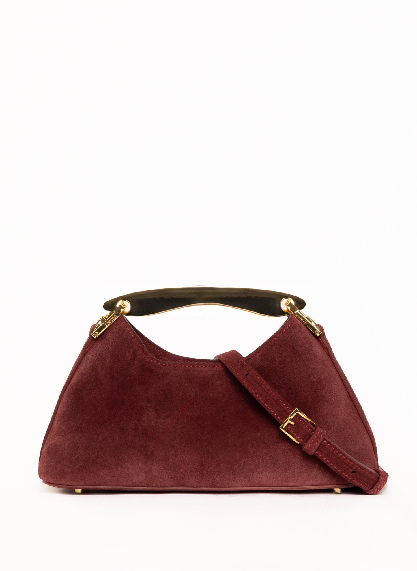 Mini Boomerang Suede Burgundy