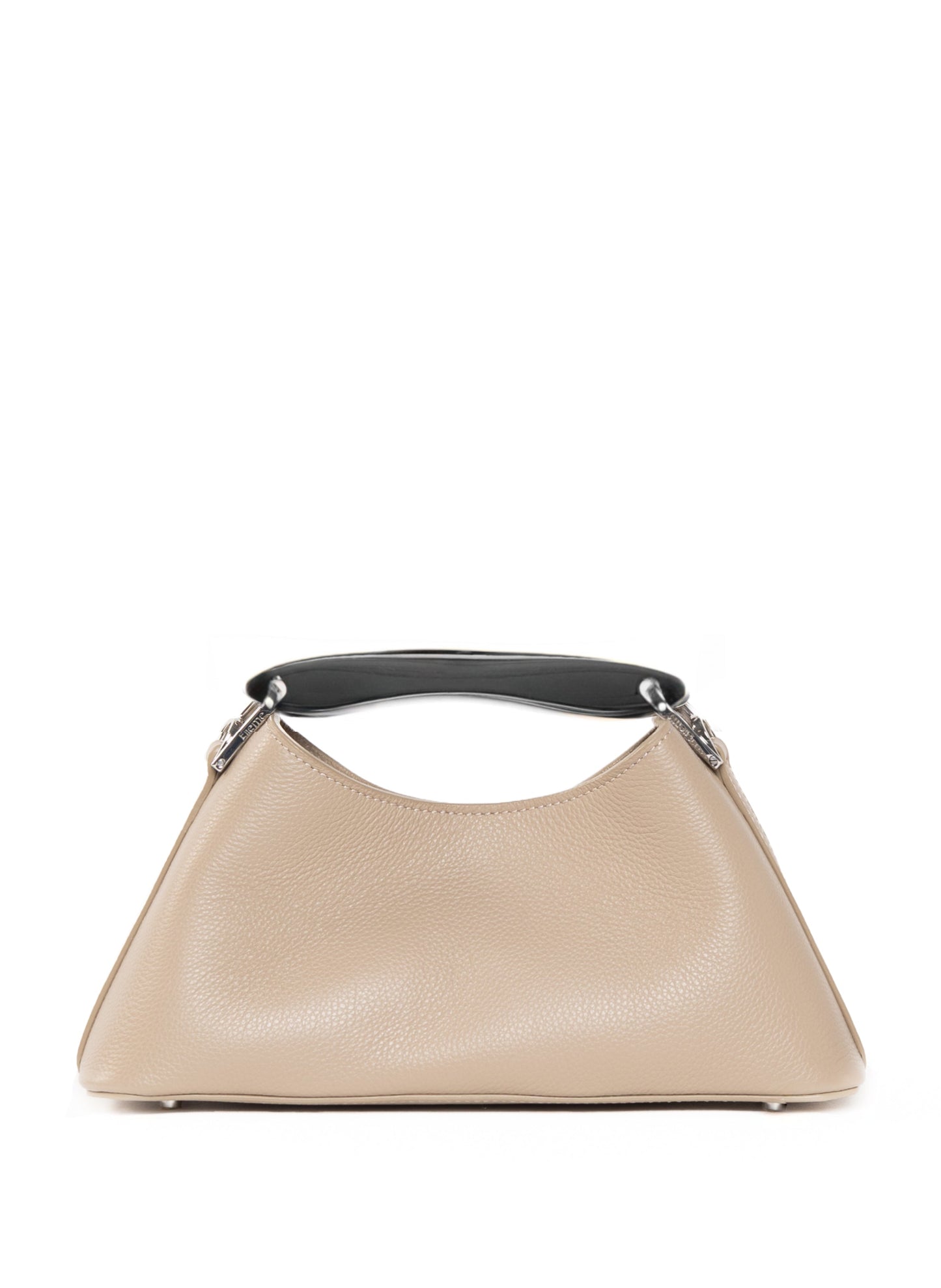 Mini Boomerang Pebbled Leather Taupe