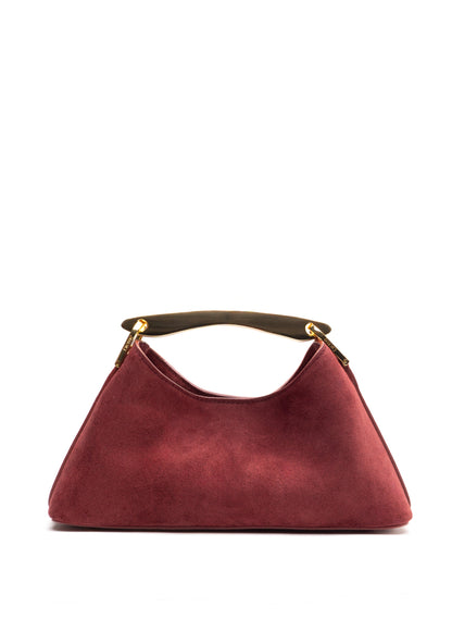 Mini Boomerang Suede Burgundy