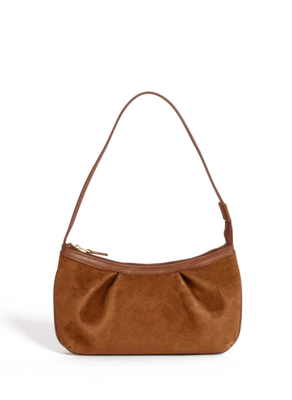 Dimple Pochette Suede Cognac