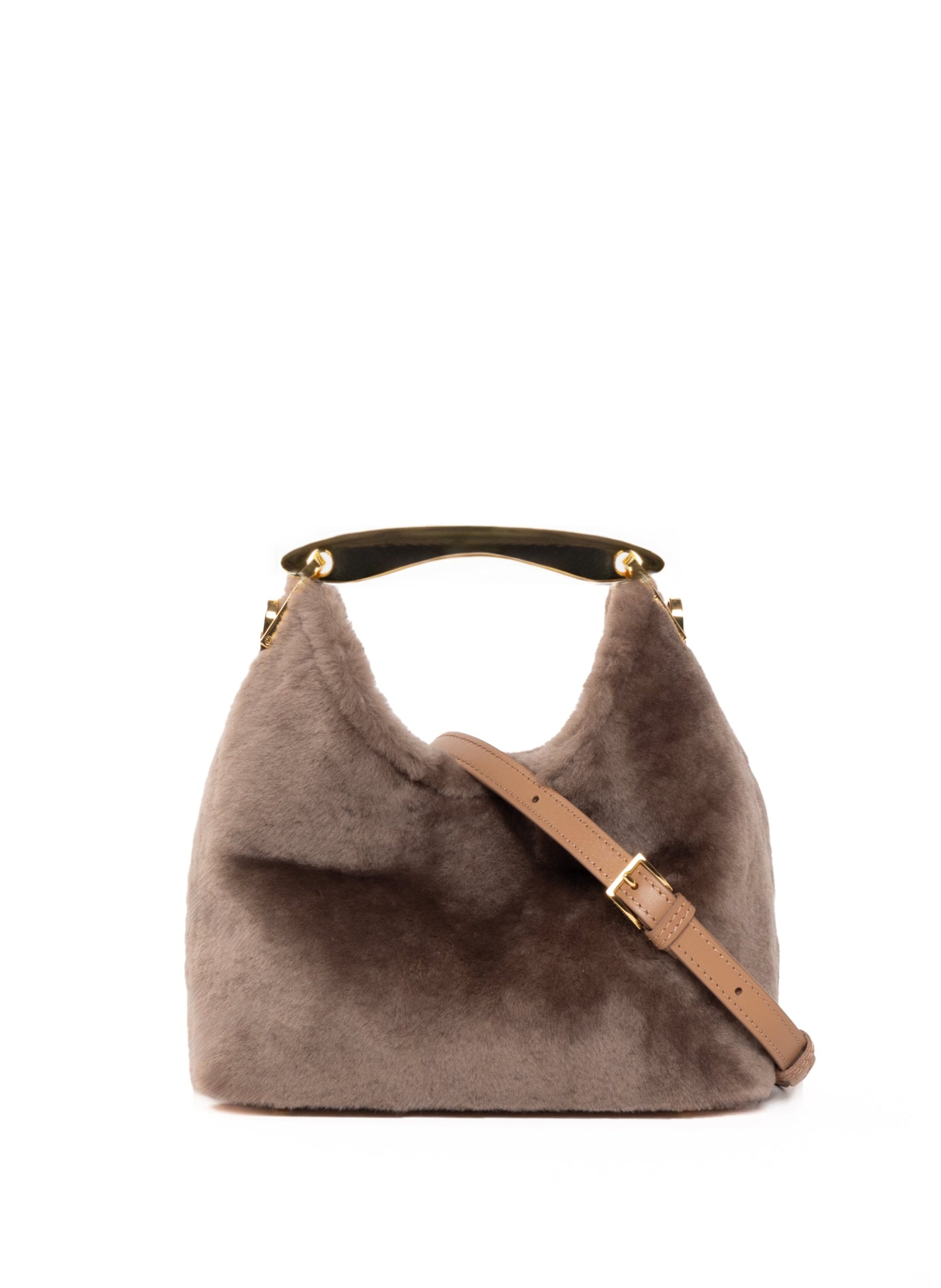 Small Boomerang Shearling Taupe